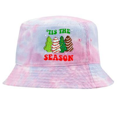 Tis' The Season Christmas Tree Cakes Debbie Groovy Tie-Dyed Bucket Hat