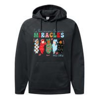 Tis The Season To Save Miracles Nicu Crew Nurse Christmas Performance Fleece Hoodie