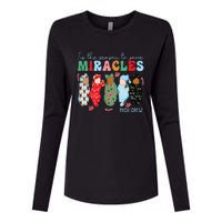 Tis The Season To Save Miracles Nicu Crew Nurse Christmas Womens Cotton Relaxed Long Sleeve T-Shirt