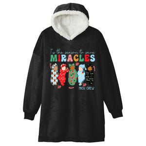 Tis The Season To Save Miracles Nicu Crew Nurse Christmas Hooded Wearable Blanket