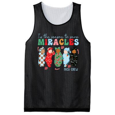 Tis The Season To Save Miracles Nicu Crew Nurse Christmas Mesh Reversible Basketball Jersey Tank