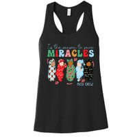 Tis The Season To Save Miracles Nicu Crew Nurse Christmas Women's Racerback Tank