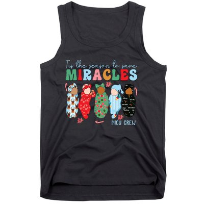 Tis The Season To Save Miracles Nicu Crew Nurse Christmas Tank Top