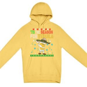 Tis The Season For Tequila Dabbing Ugly Christmas Alcohol Premium Pullover Hoodie