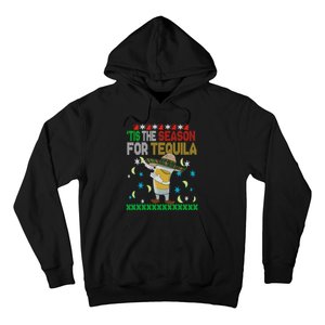 Tis The Season For Tequila Dabbing Ugly Christmas Alcohol Hoodie