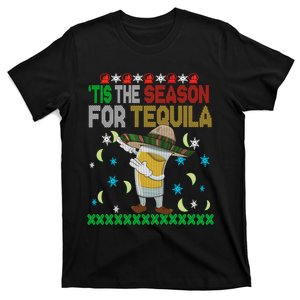 Tis The Season For Tequila Dabbing Ugly Christmas Alcohol T-Shirt