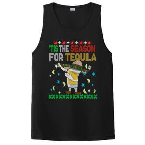 Tis The Season For Tequila Dabbing Ugly Christmas Alcohol PosiCharge Competitor Tank