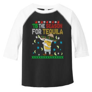 Tis The Season For Tequila Dabbing Ugly Christmas Alcohol Toddler Fine Jersey T-Shirt