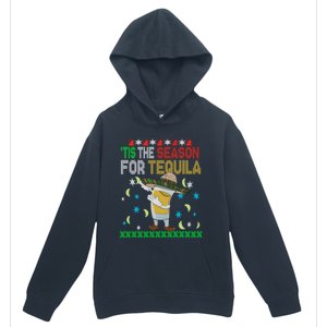 Tis The Season For Tequila Dabbing Ugly Christmas Alcohol Urban Pullover Hoodie