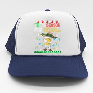 Tis The Season For Tequila Dabbing Ugly Christmas Alcohol Trucker Hat