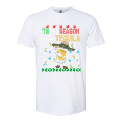 Tis The Season For Tequila Dabbing Ugly Christmas Alcohol Softstyle CVC T-Shirt