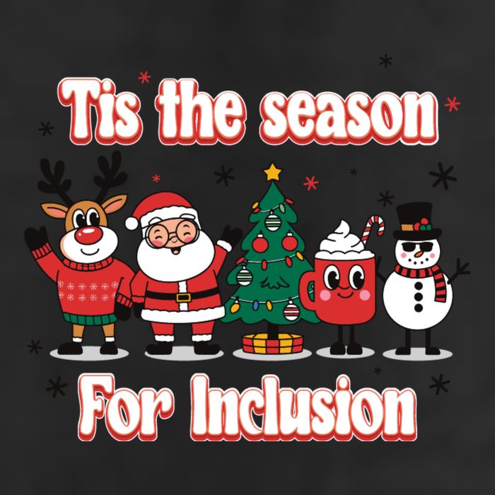 Tis The Season For Inclusion Christmas Holday Santa Claus Cool Comfort Performance Bucket Hat