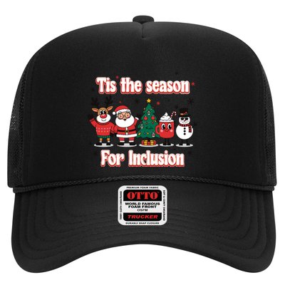Tis The Season For Inclusion Christmas Holday Santa Claus Trucker Hat