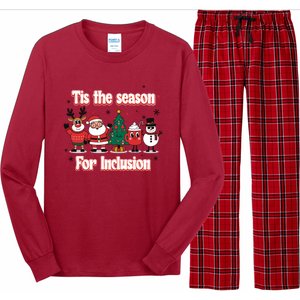 Tis The Season For Inclusion Christmas Holday Santa Claus Long Sleeve Pajama Set