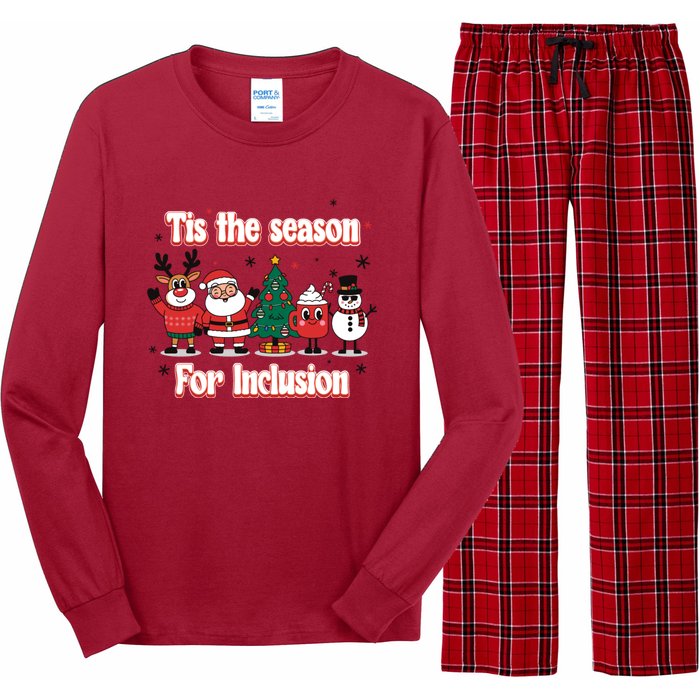 Tis The Season For Inclusion Christmas Holday Santa Claus Long Sleeve Pajama Set