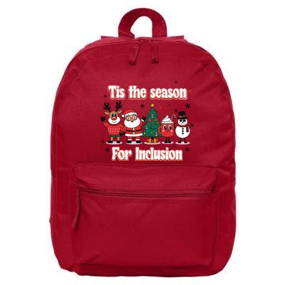 Tis The Season For Inclusion Christmas Holday Santa Claus 16 in Basic Backpack