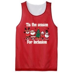 Tis The Season For Inclusion Christmas Holday Santa Claus Mesh Reversible Basketball Jersey Tank