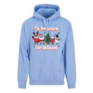 Tis The Season For Inclusion Christmas Holday Santa Claus Unisex Surf Hoodie