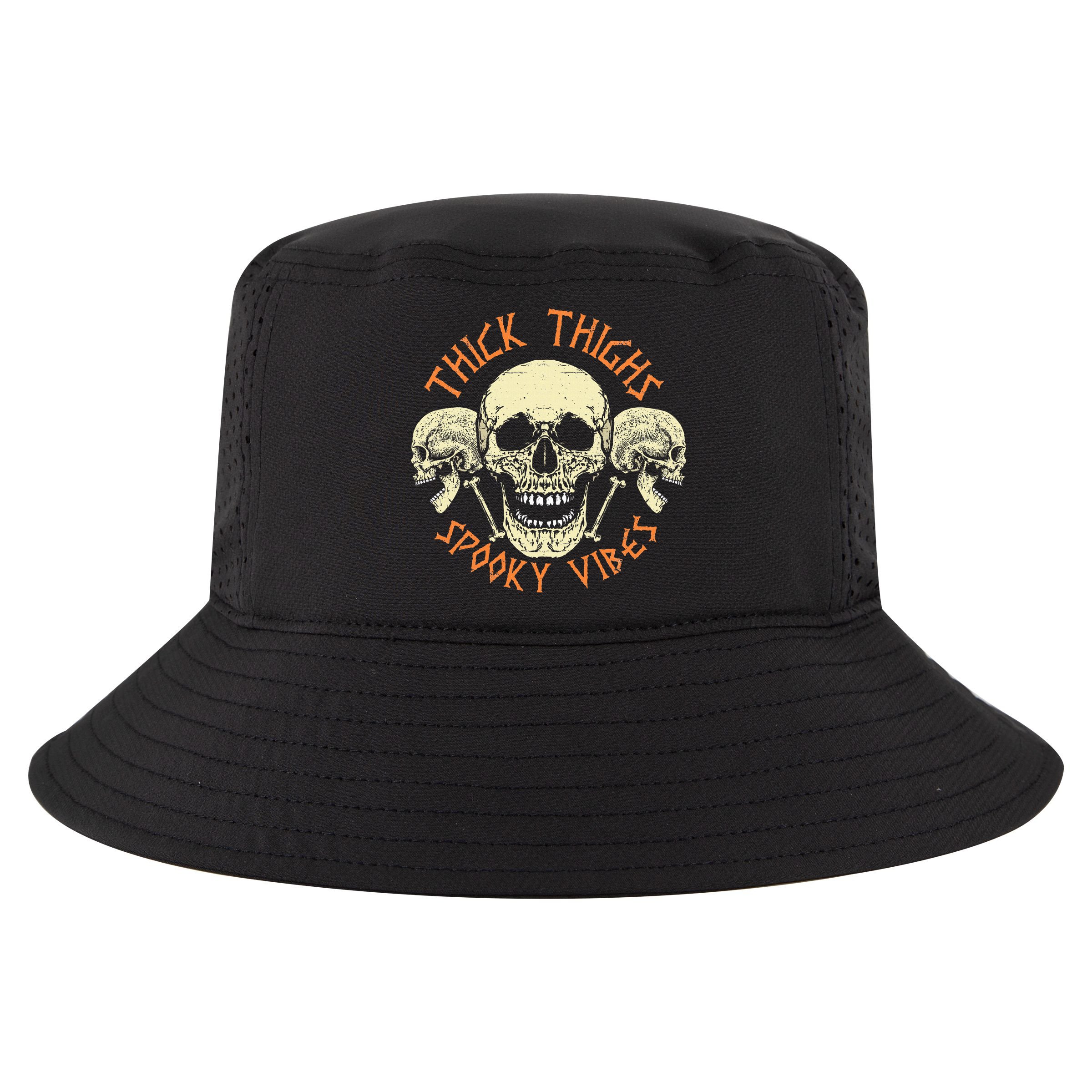Thick Thighs & Spooky Vibes Halloween Costume Cool Comfort Performance Bucket Hat