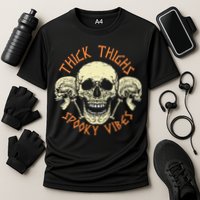 Thick Thighs & Spooky Vibes Halloween Costume Cooling Performance Crew T-Shirt