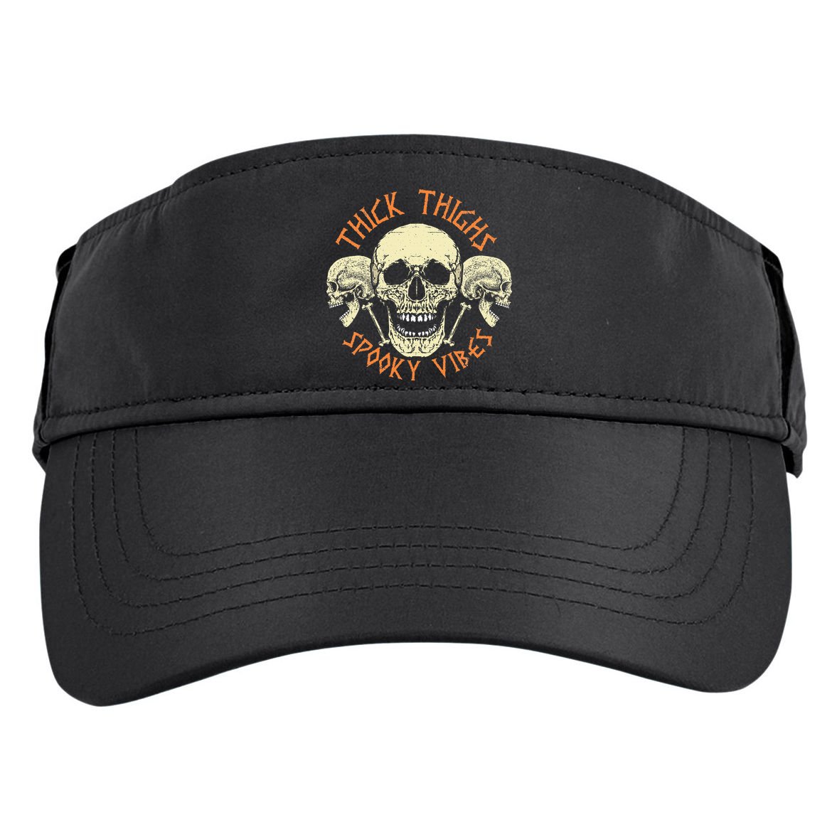 Thick Thighs & Spooky Vibes Halloween Costume Adult Drive Performance Visor