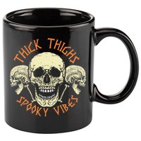 Thick Thighs & Spooky Vibes Halloween Costume 11oz C Handle Ceramic Mug