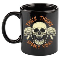 Thick Thighs & Spooky Vibes Halloween Costume 11oz C Handle Ceramic Mug