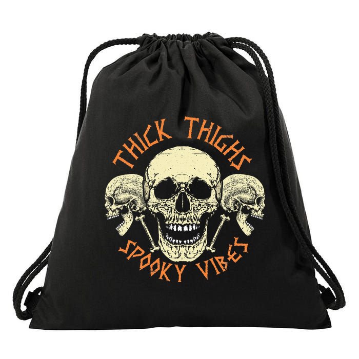 Thick Thighs & Spooky Vibes Halloween Costume Drawstring Bag