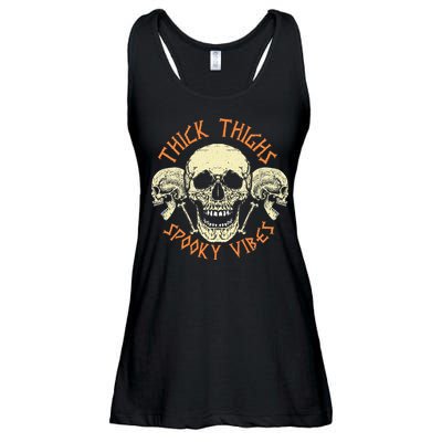 Thick Thighs & Spooky Vibes Halloween Costume Ladies Essential Flowy Tank