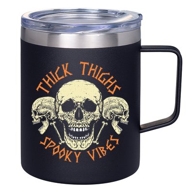 Thick Thighs & Spooky Vibes Halloween Costume 12oz Stainless Steel Coffee Mug