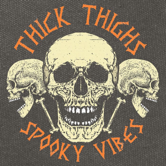 Thick Thighs & Spooky Vibes Halloween Costume Cotton Canvas Backpack