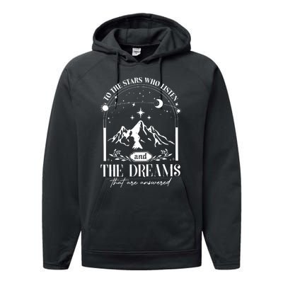 To The Stars Who Listen A Court Of Thorns And Roses Court Iprintasty Performance Fleece Hoodie