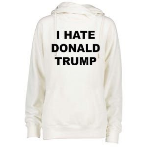 Top That Says I Hate Donald Trump Anti Trump Sucks Womens Funnel Neck Pullover Hood