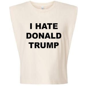 Top That Says I Hate Donald Trump Anti Trump Sucks Garment-Dyed Women's Muscle Tee