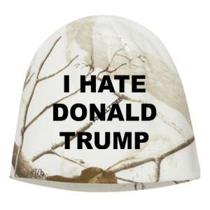 Top That Says I Hate Donald Trump Anti Trump Sucks Kati - Camo Knit Beanie