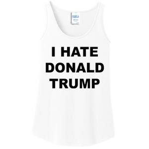 Top That Says I Hate Donald Trump Anti Trump Sucks Ladies Essential Tank