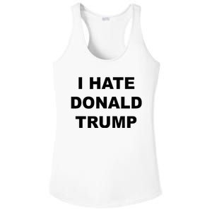 Top That Says I Hate Donald Trump Anti Trump Sucks Ladies PosiCharge Competitor Racerback Tank