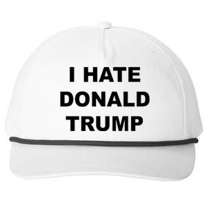 Top That Says I Hate Donald Trump Anti Trump Sucks Snapback Five-Panel Rope Hat