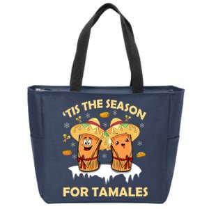 Tis The Season For Tamales Latina Christmas Mexican Funny Zip Tote Bag