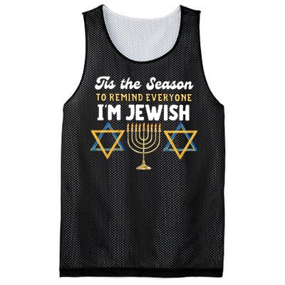 This The Season To Remind Everyone Im Jewish Hanukkah Jewish Mesh Reversible Basketball Jersey Tank