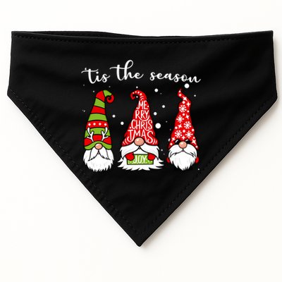 Tis The Season Gnome Christmas Holiday USA-Made Doggie Bandana