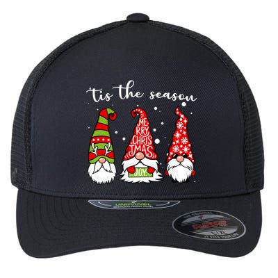 Tis The Season Gnome Christmas Holiday Flexfit Unipanel Trucker Cap