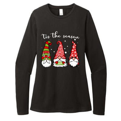 Tis The Season Gnome Christmas Holiday Womens CVC Long Sleeve Shirt