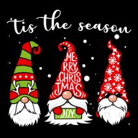 Tis The Season Gnome Christmas Holiday Flatbill Hat