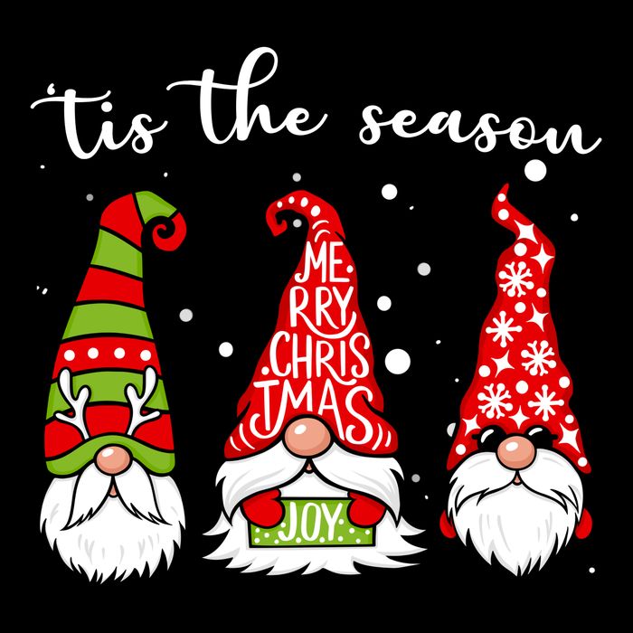 Tis The Season Gnome Christmas Holiday Flatbill Hat