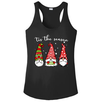 Tis The Season Gnome Christmas Holiday Ladies PosiCharge Competitor Racerback Tank