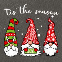 Tis The Season Gnome Christmas Holiday Cotton Canvas Backpack