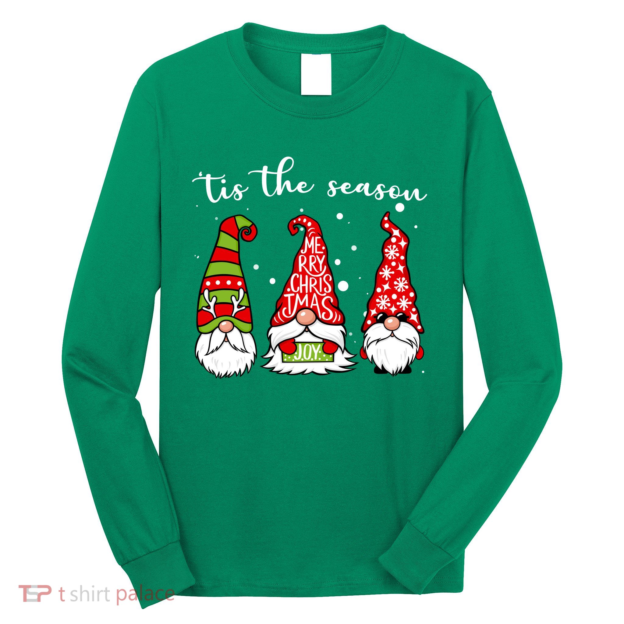 Tis The Season Gnome Christmas Holiday Long Sleeve Shirt