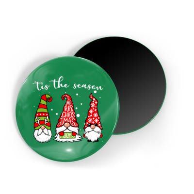 Tis The Season Gnome Christmas Holiday Magnet