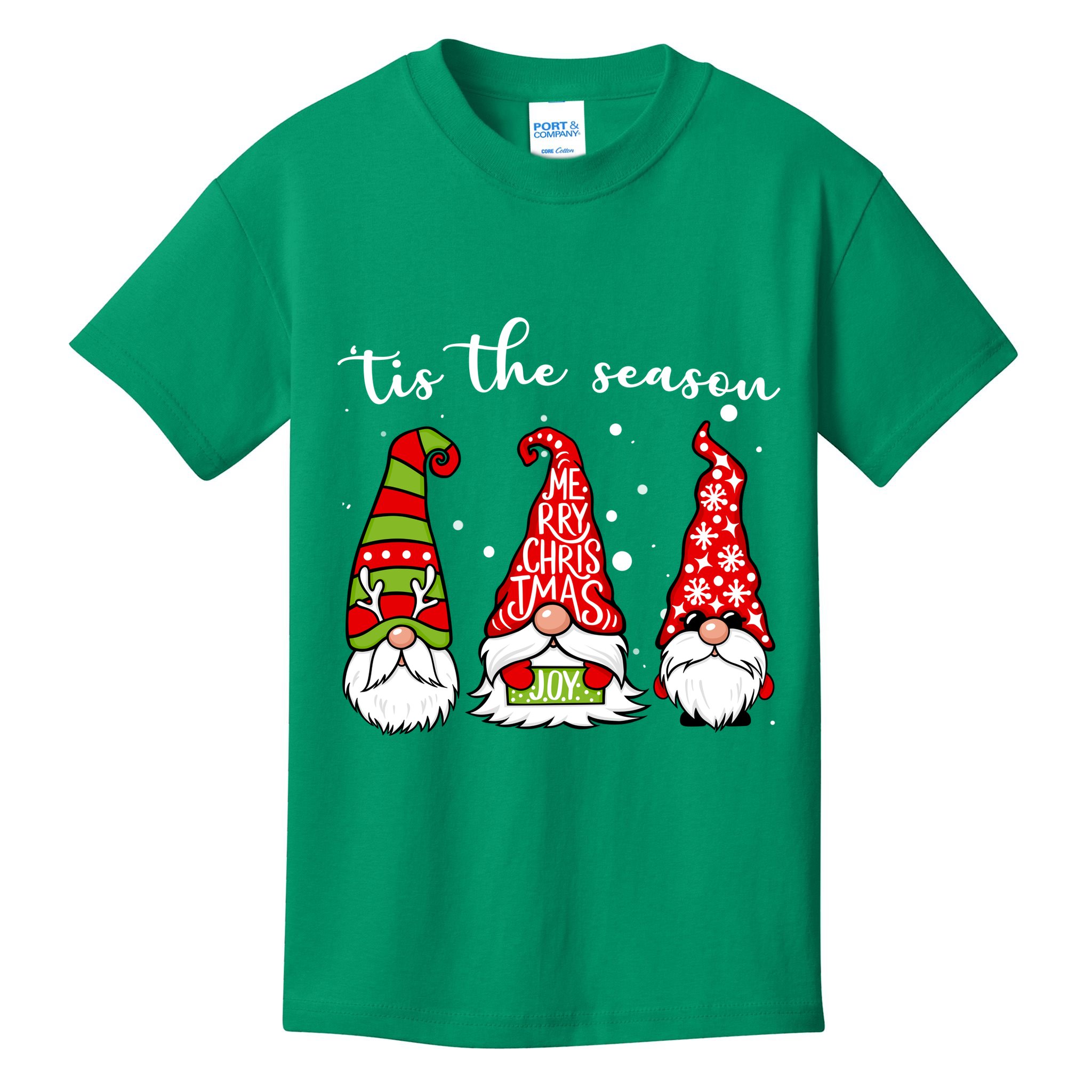 Tis The Season Gnome Christmas Holiday Kids T-Shirt